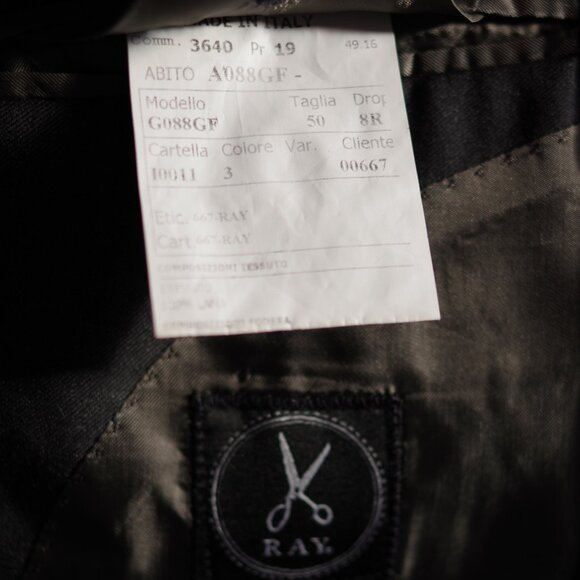 Vitale Barberis Canonico Cartella Charcoal Wool  Button Vents blazer Italy sz.50 - Picture 6 of 8